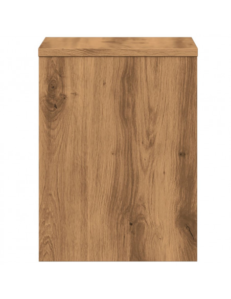 Comodino Rovere Artigianale 40x30x40 cm in Legno Multistrato