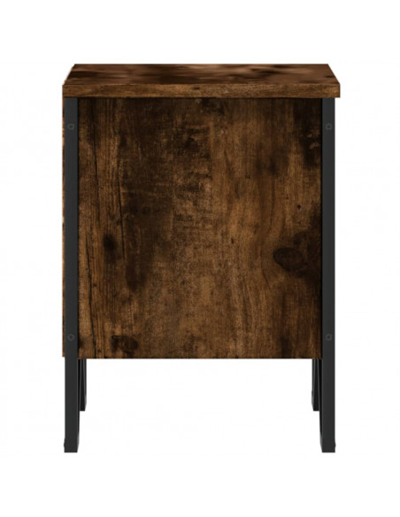 Comodino Rovere Fumo 2pz 40x30x40 cm in Truciolato