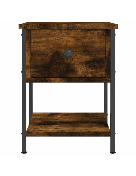 Comodino Rovere Fumo 34x35,5x45 cm in Legno Multistrato