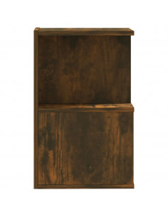 Comodino Rovere Fumo 35x35x55 cm in Legno Multistrato