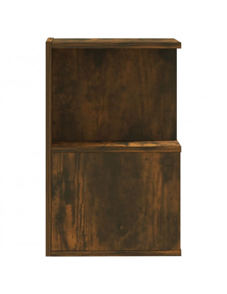 Comodino Rovere Fumo 35x35x55 cm in Legno Multistrato