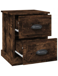 Comodino Rovere Fumo 39x39x47,5 cm in Legno Multistrato