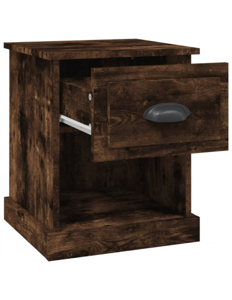 Comodino Rovere Fumo 39x39x47,5 cm in Legno Multistrato