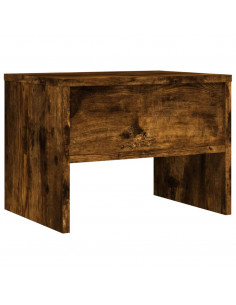 Comodino Rovere Fumo 40x30x30 cm Legno Multistrato