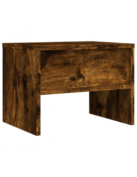 Comodino Rovere Fumo 40x30x30 cm Legno Multistrato