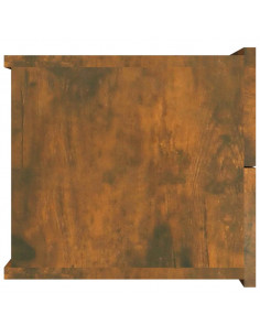 Comodino Rovere Fumo 40x30x30 cm Legno Multistrato