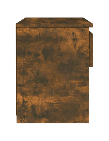 Comodino Rovere Fumo 40x30x39 cm Legno Ingegnerizzato
