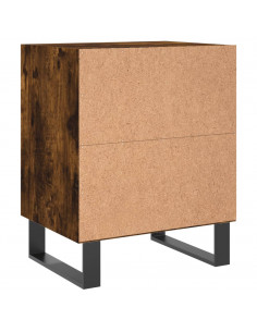 Comodino Rovere Fumo 40x30x50 cm in Legno Multistrato
