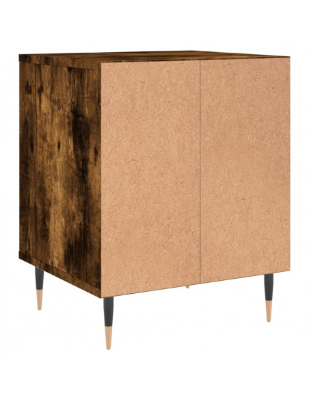 Comodino Rovere Fumo 40x35x50 cm in Legno Multistrato