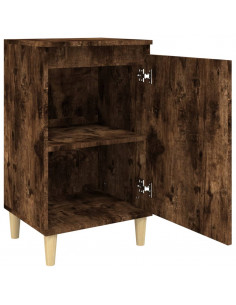Comodino Rovere Fumo 40x35x70 cm Legno Multistrato