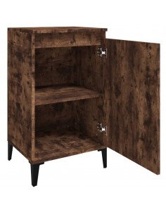 Comodino Rovere Fumo 40x35x70 cm Legno Multistrato