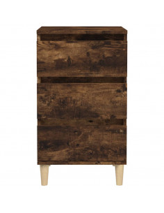 Comodino Rovere Fumo 40x35x70 cm Legno Multistrato