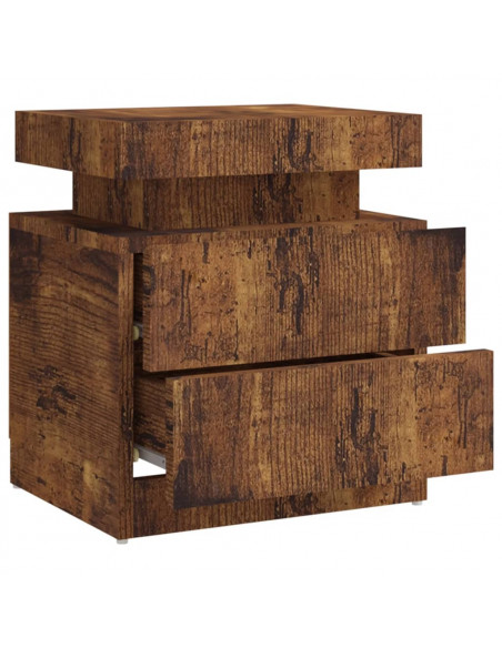 Comodino Rovere Fumo 45x35x52 cm in Legno Multistrato