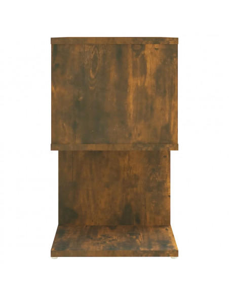 Comodino Rovere Fumo 50x30x51,5 cm in Legno Multistrato