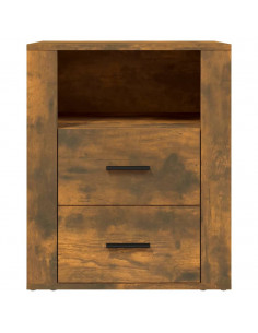 Comodino Rovere Fumo 50x36x60 cm Legno Multistrato
