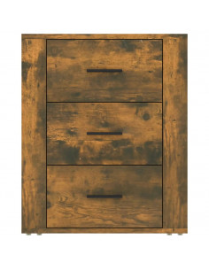 Comodino Rovere Fumo 50x36x60 cm Legno Multistrato