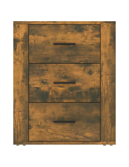 Comodino Rovere Fumo 50x36x60 cm Legno Multistrato