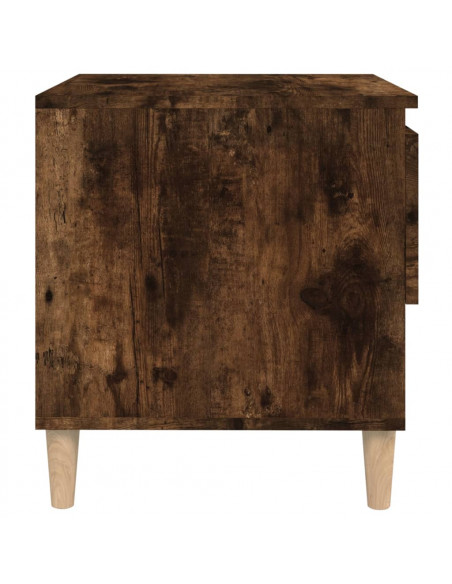 Comodino Rovere Fumo 50x46x50 cm in Legno Multistrato