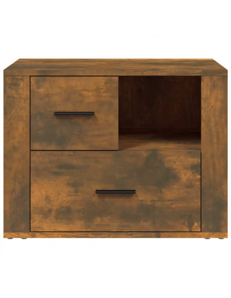Comodino Rovere Fumo 60x36x45 cm Legno Multistrato