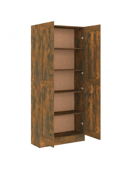 Comodino Rovere Fumo 82,5x30,5x185,5 cm in Legno Multistrato