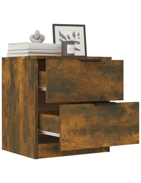 Comodino Rovere Fumo in Legno Multistrato