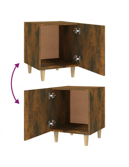 Comodino Rovere Fumo in Legno Multistrato