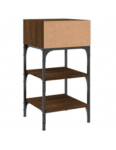 Comodino Rovere Marrone 35x34,5x70 cm in Legno Multistrato