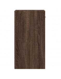 Comodino Rovere Marrone 35x34x65 cm in Legno Multistrato