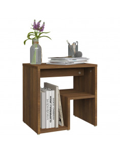 Comodino Rovere Marrone 40x30x40 cm in Legno Multistrato