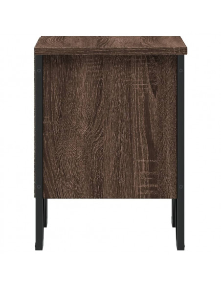 Comodino Rovere Marrone 40x30x40 cm in Truciolato