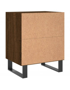 Comodino Rovere Marrone 40x30x50 cm in Legno Multistrato