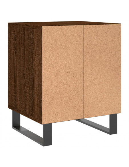 Comodino Rovere Marrone 40x35x50 cm in Legno Multistrato