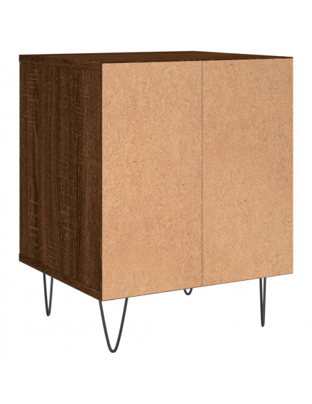 Comodino Rovere Marrone 40x35x50 cm in Legno Multistrato