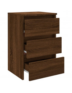 Comodino Rovere Marrone 40x35x62,5 cm in Legno Multistrato