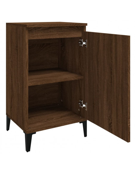 Comodino Rovere Marrone 40x35x70 cm in Legno Multistrato