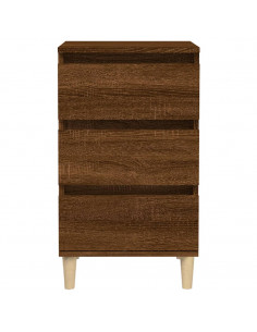 Comodino Rovere Marrone 40x35x70 cm in Legno Multistrato