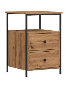 Comodino Rovere Artigianale 34x35,5x50 cm in Legno Multistrato 2