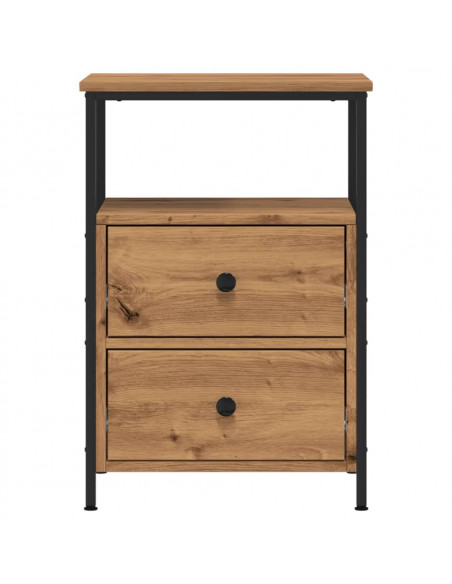Comodino Rovere Artigianale 34x35,5x50 cm in Legno Multistrato