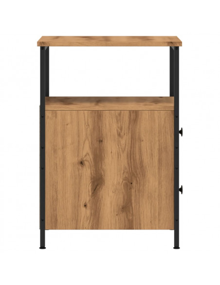 Comodino Rovere Artigianale 34x35,5x50 cm in Legno Multistrato