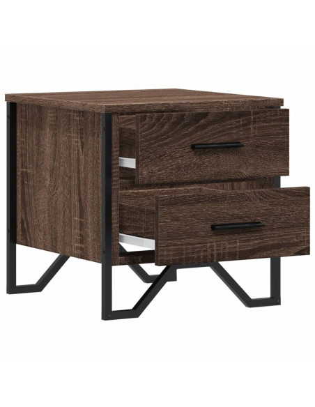 Comodino Rovere Marrone 40x41x40 cm in Truciolato