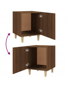 Comodino Rovere Marrone in Legno Multistrato