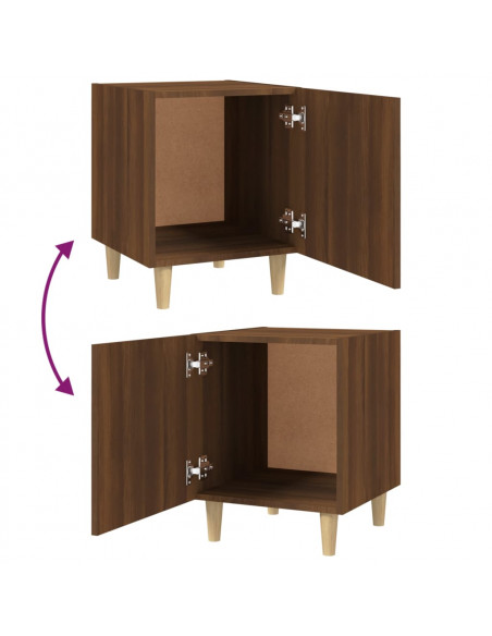 Comodino Rovere Marrone in Legno Multistrato