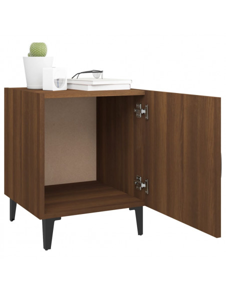 Comodino Rovere Marrone in Legno Multistrato