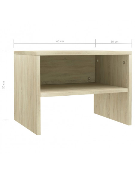 Comodino Rovere Sonoma 40x30x30 cm in Legno Multistrato