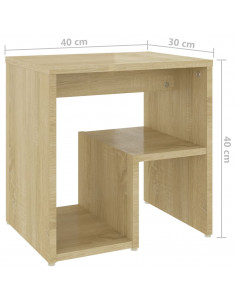 Comodino Rovere Sonoma 40x30x40 cm in Legno Multistrato