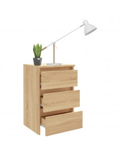 Comodino Rovere Sonoma 40x35x62,5 cm in Legno Multistrato