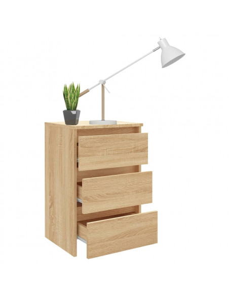 Comodino Rovere Sonoma 40x35x62,5 cm in Legno Multistrato