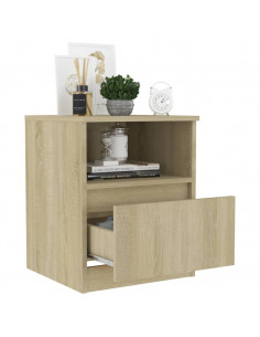 Comodino Rovere Sonoma 40x40x50 cm in Legno Multistrato