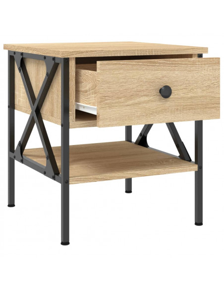 Comodino Rovere Sonoma 40x42x45 cm in Legno Multistrato