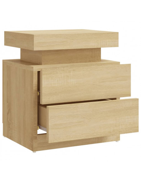 Comodino Rovere Sonoma 45x35x52 cm in Legno Multistrato